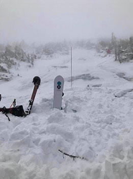 Skier Triggered Avalanche on Whiteface, 2018
