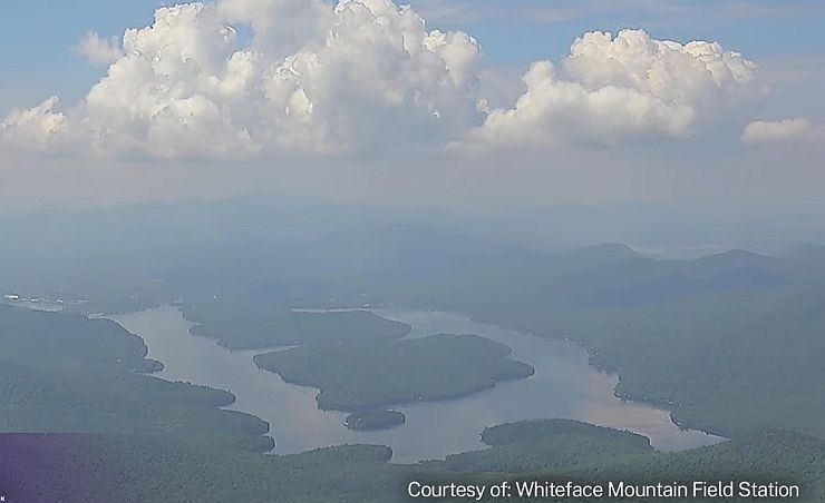 View from the top of Summit Weather Obesrvatory on a hazy day
